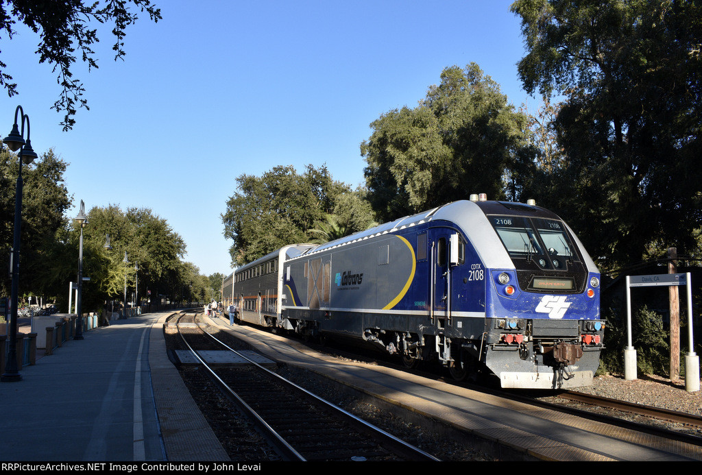 SC-44 # 2108 pushing Train # 736 into Davis Station